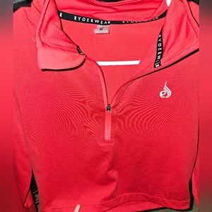 Ryderwear Women's Red Quarter-Zip Performance Top